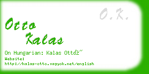 otto kalas business card